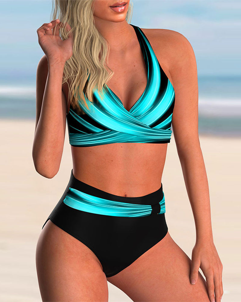 Bikini à imprimé croisé