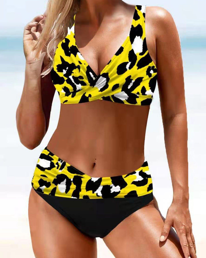Bikini rayé multicolore