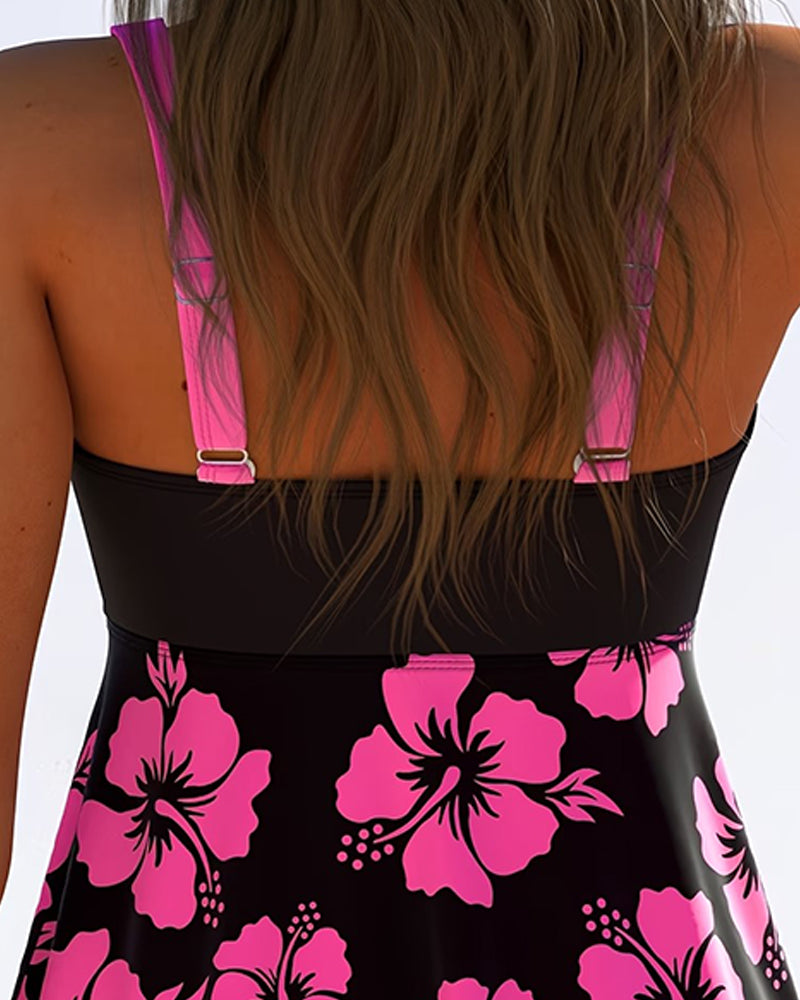 Tankini Vacances Imprimé À Nœud