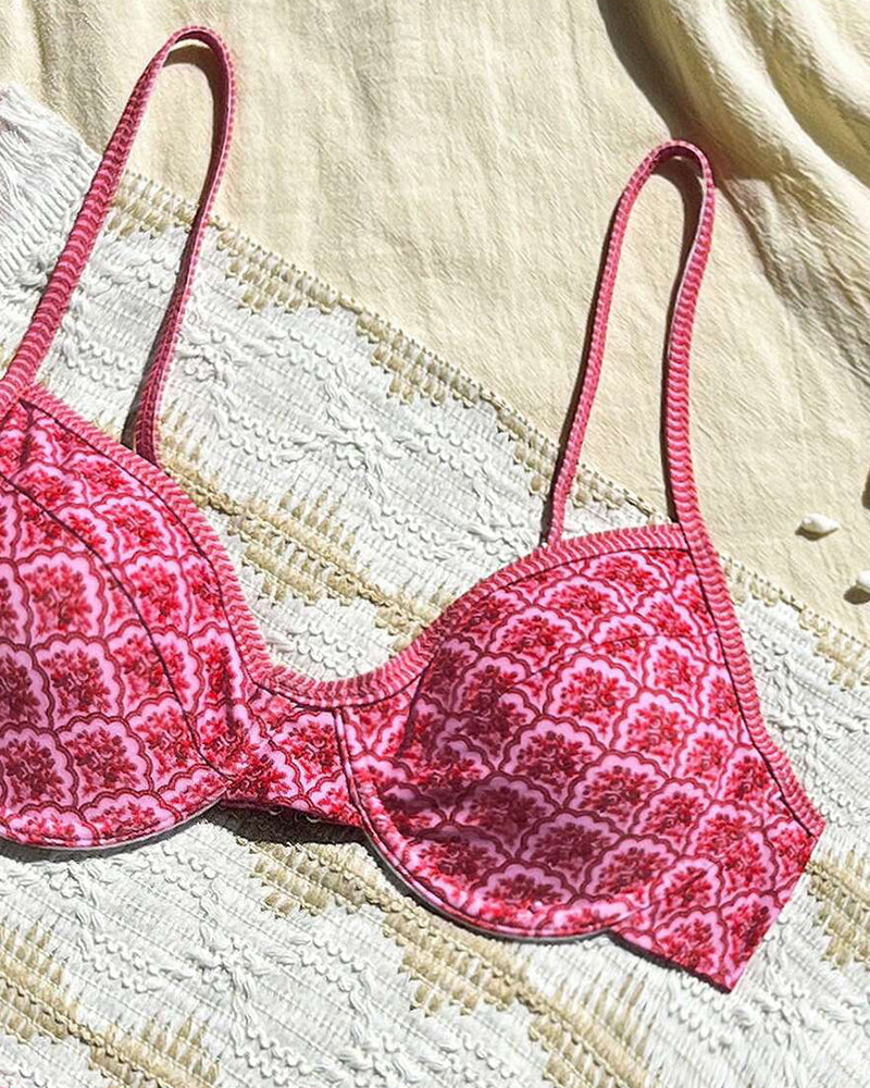 Bikini Sexy Bretelles Triangle Imprimé