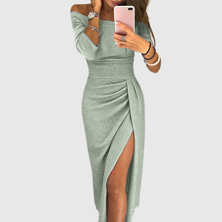 Marina | Elegante vestido maxi con cuello halter y corte fluido