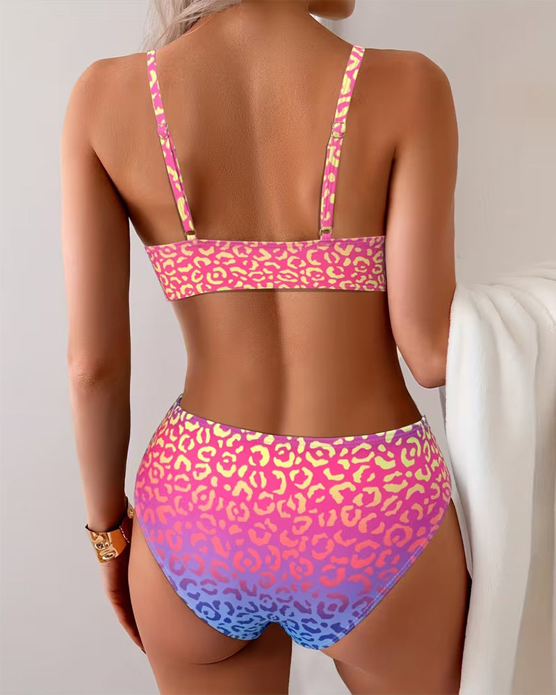 Bikini Stylisé Imprimé Animal