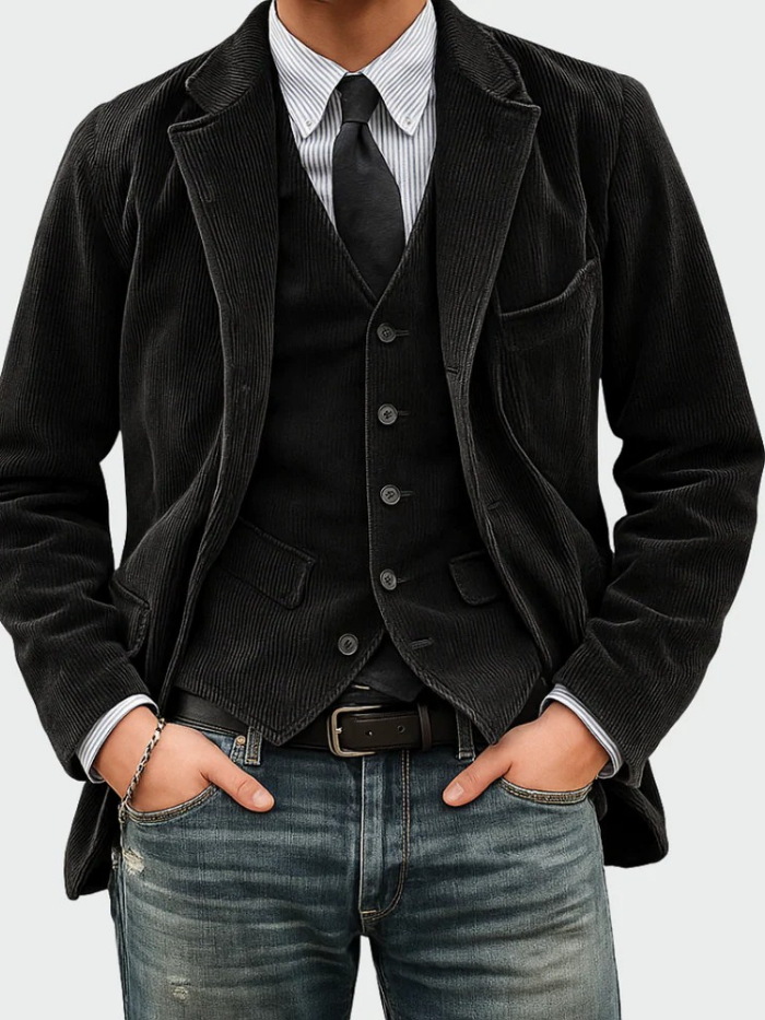 Eduardo | Conjunto de 2 piezas: Blazer y Chaleco de Pana
