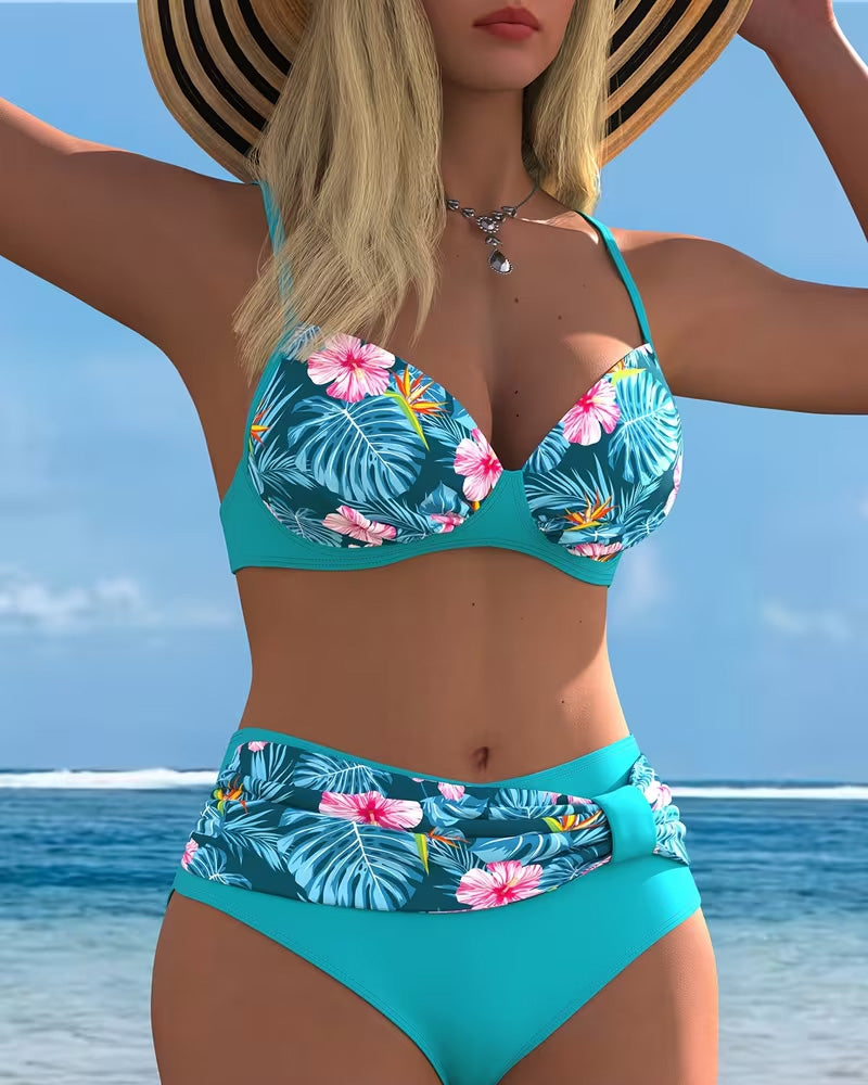 Bikini Imprimé Deux Pièces Soutien-Gorge