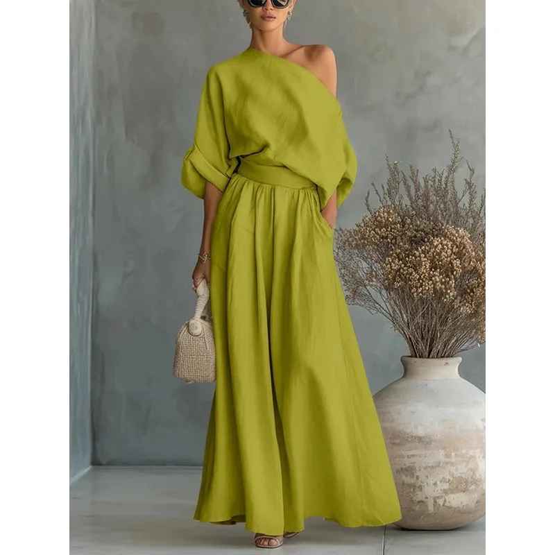 Lisa | Top de hombros descubiertos y pantalones tapered