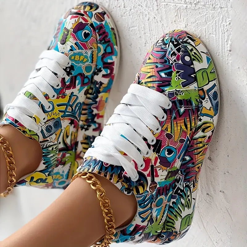 Veronika Zapatillas Diseño de Graffiti Amortiguación
