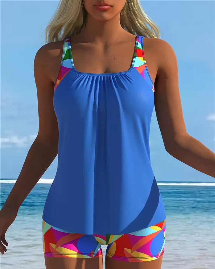 Maillot De Bain Sans Bretelles Imprimé Boxer