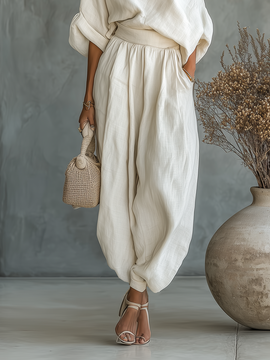 Lisa | Top de hombros descubiertos y pantalones tapered