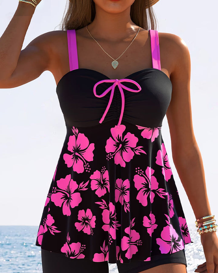 Tankini Vacances Imprimé À Nœud