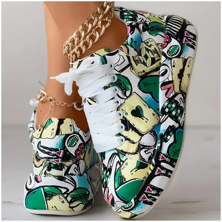 Veronika Zapatillas Diseño de Graffiti Amortiguación
