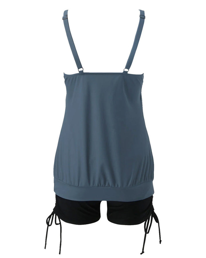 Maillot De Bain Large Col Veste Deux-Pièces Mince