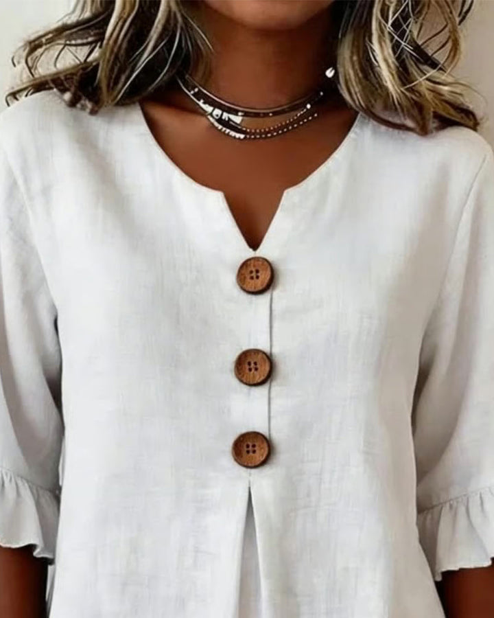Sofía | Blusa elegante de algodón y lino