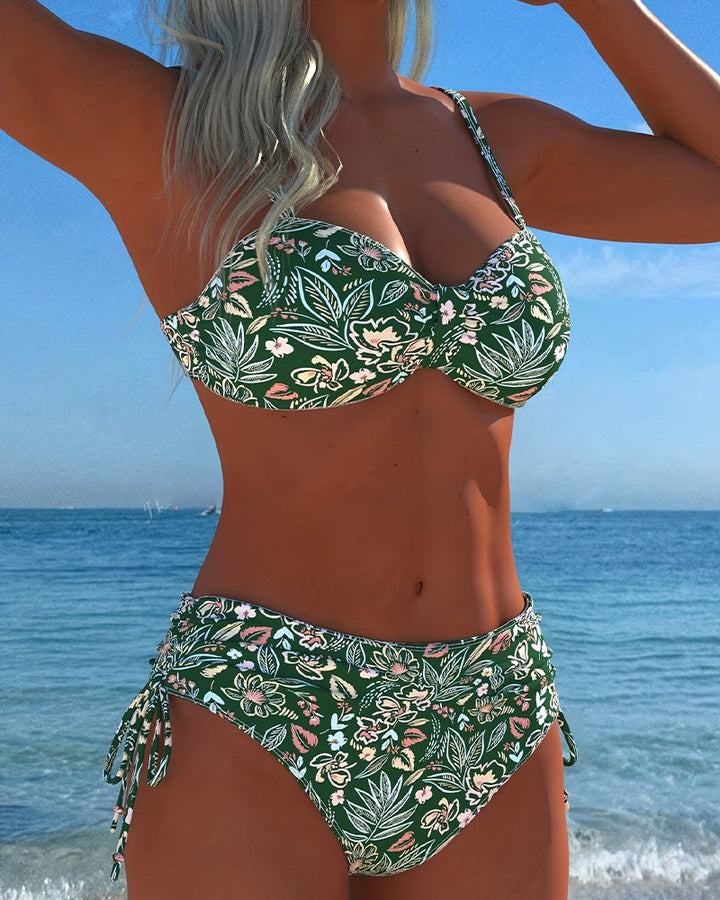 Bikini Fleuri-Séparé String