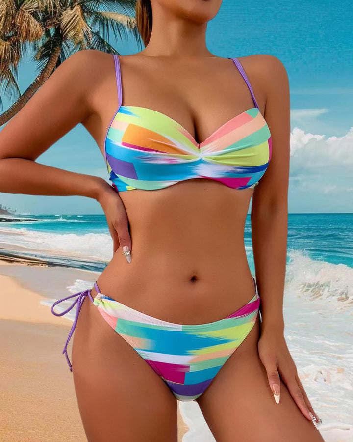 Bikini Deux-Pièces Imprimé Corde