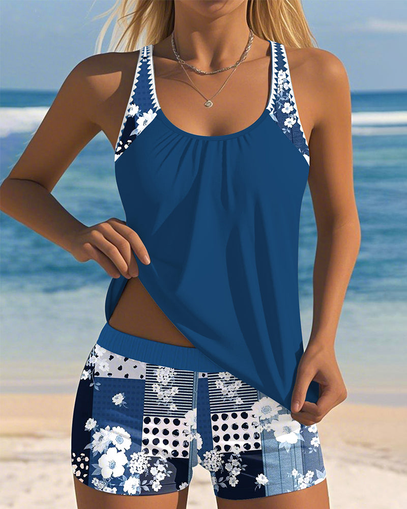 Maillot De Bain Imprimé Deux-Pièces Boxer