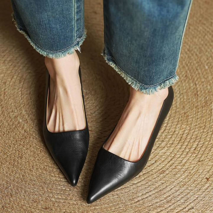 Anok Tacones Altos de Cuero Auténtico