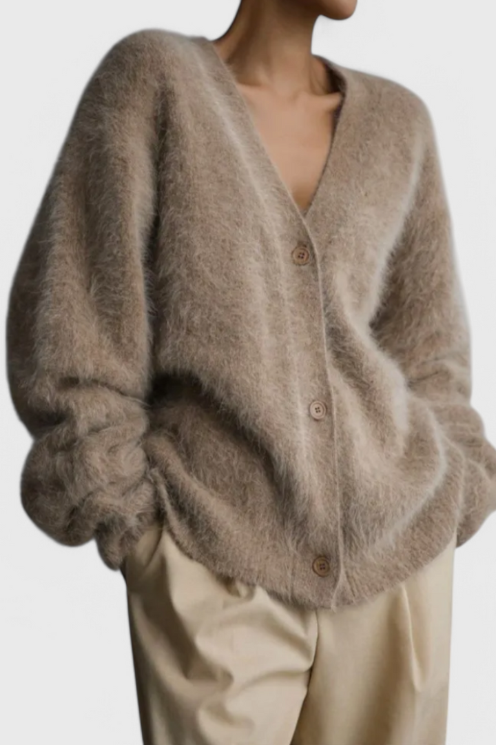 Daniela Cardigan de Mezcla de Cachemira Suave