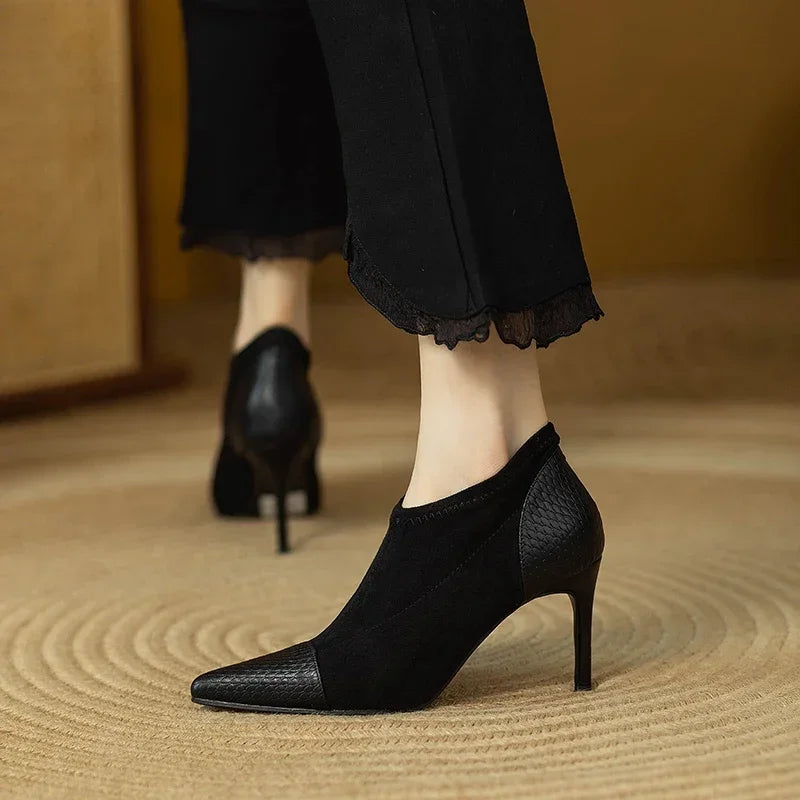 Tacones de Cuero Genuino Veronica