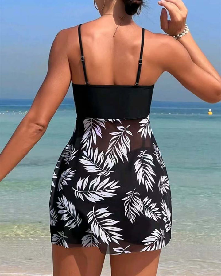 Tankini Sexy Imprimé Maille