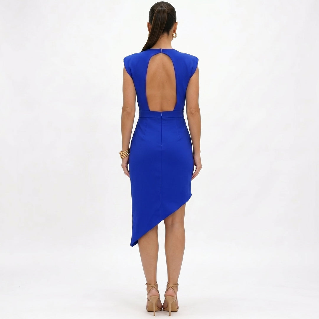 Aurora | Vestido Asimétrico con Hombros Estructurados