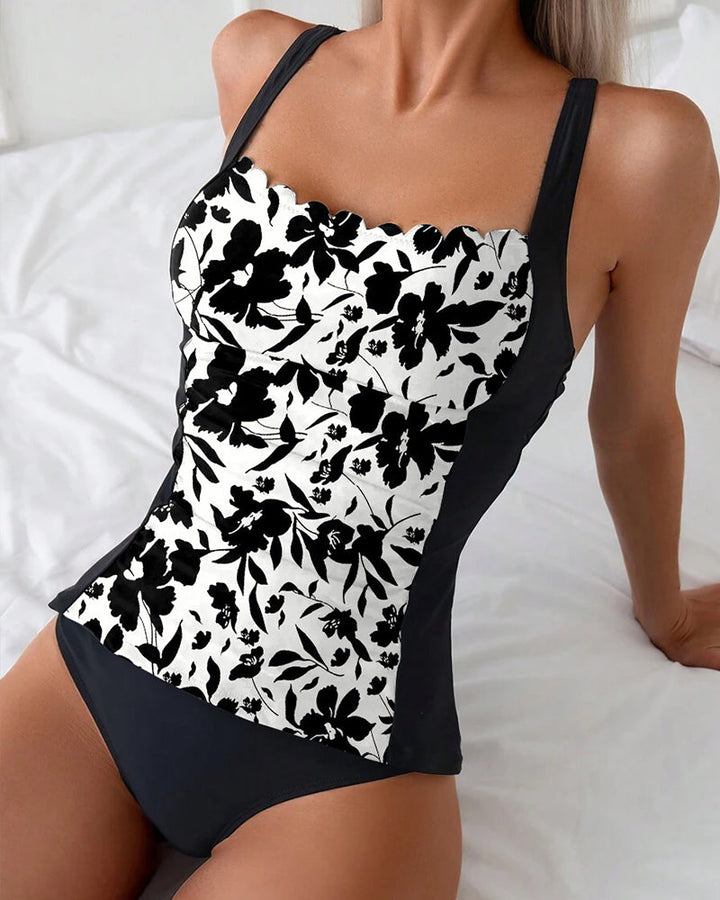 Tankini Sans Dos Imprimé