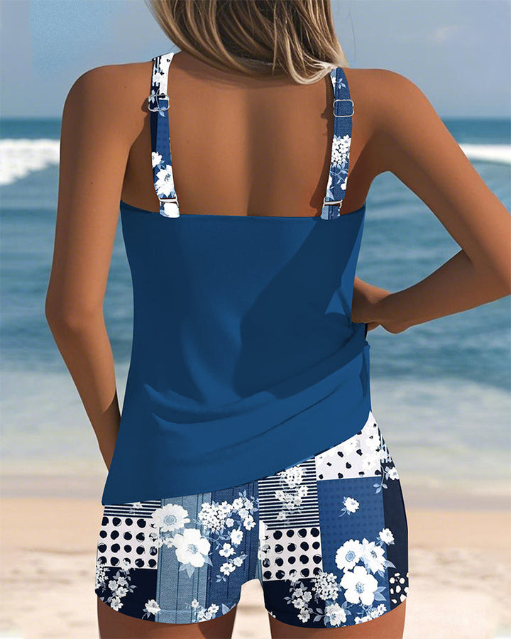 Maillot De Bain Imprimé Deux-Pièces Boxer