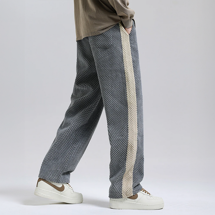 Luis | Pantalones de chándal de cordón con patrón de gofre