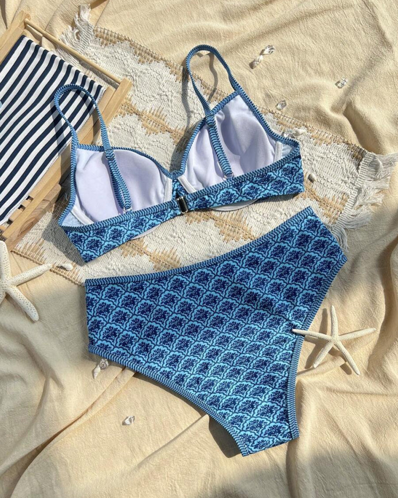 Bikini Sexy Bretelles Triangle Imprimé