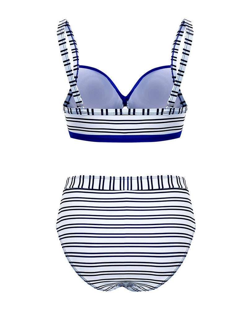 Bikini Rayé Évidé