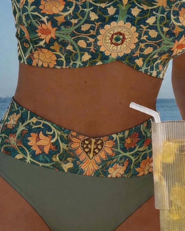 Bikini Vintage Imprimé Floral Sexy
