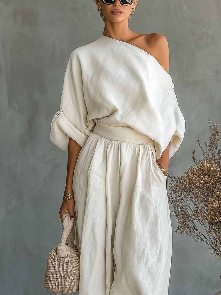 Lisa | Top de hombros descubiertos y pantalones tapered