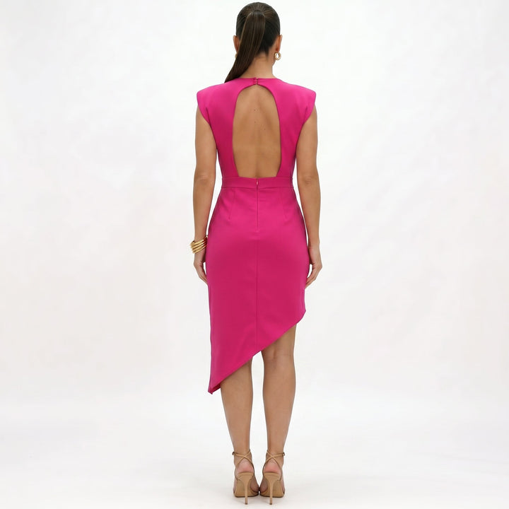 Aurora | Vestido Asimétrico con Hombros Estructurados