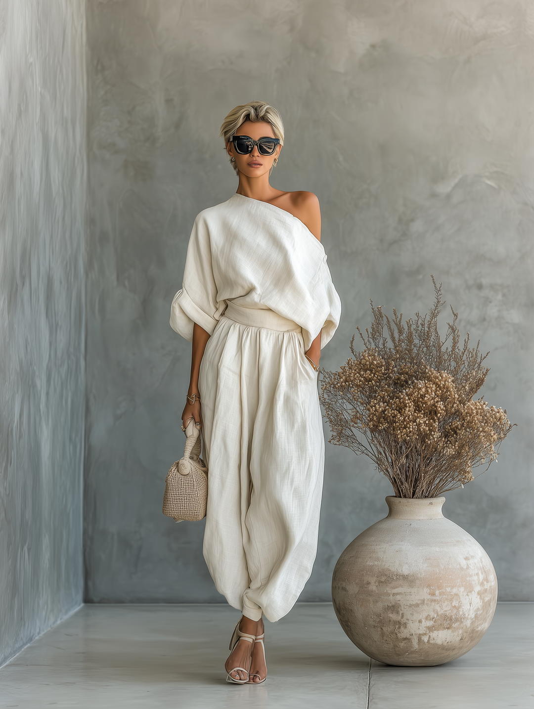 Lisa | Top de hombros descubiertos y pantalones tapered
